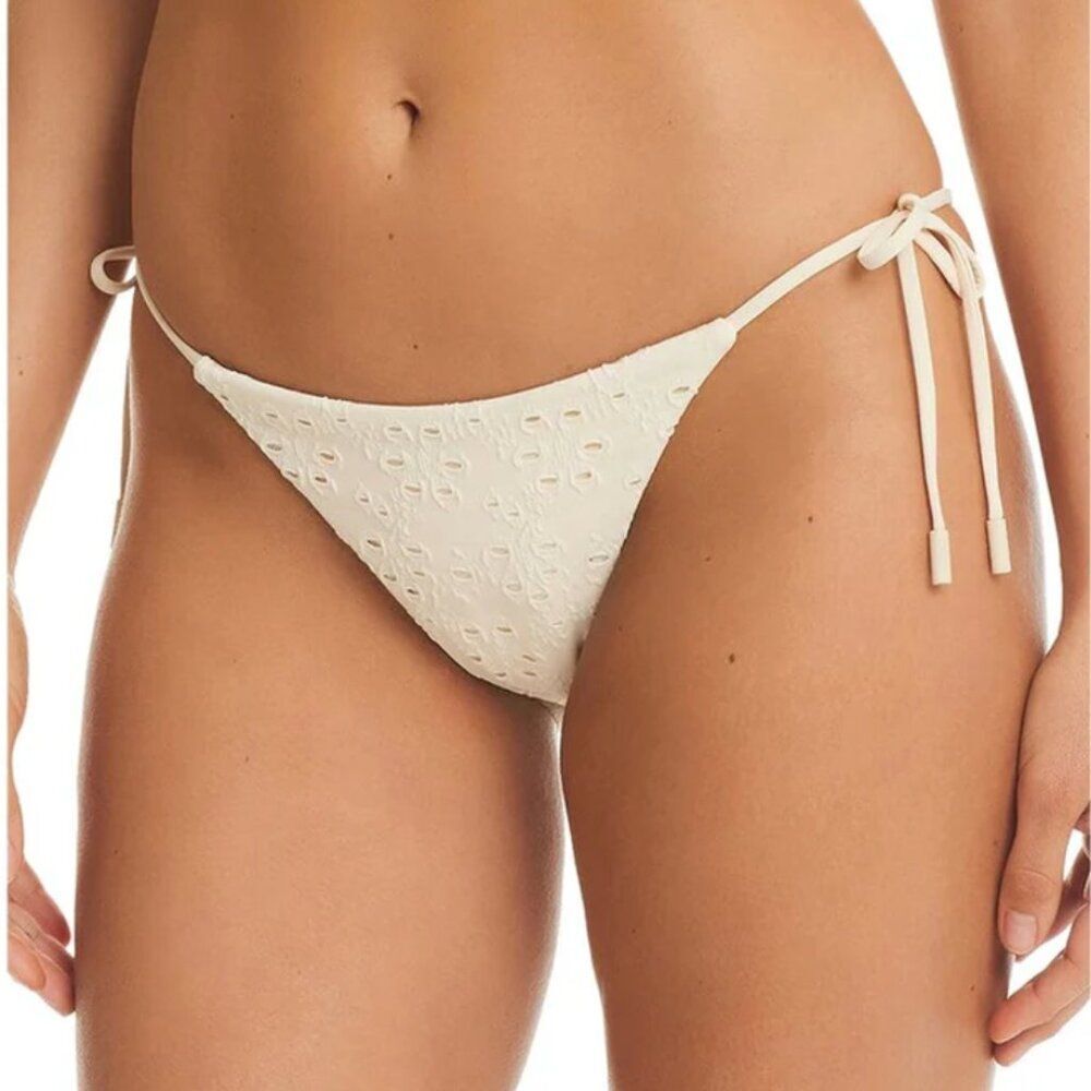 Red Carter Women's Side-Tie Eyelet Bikini Bottoms Size Large